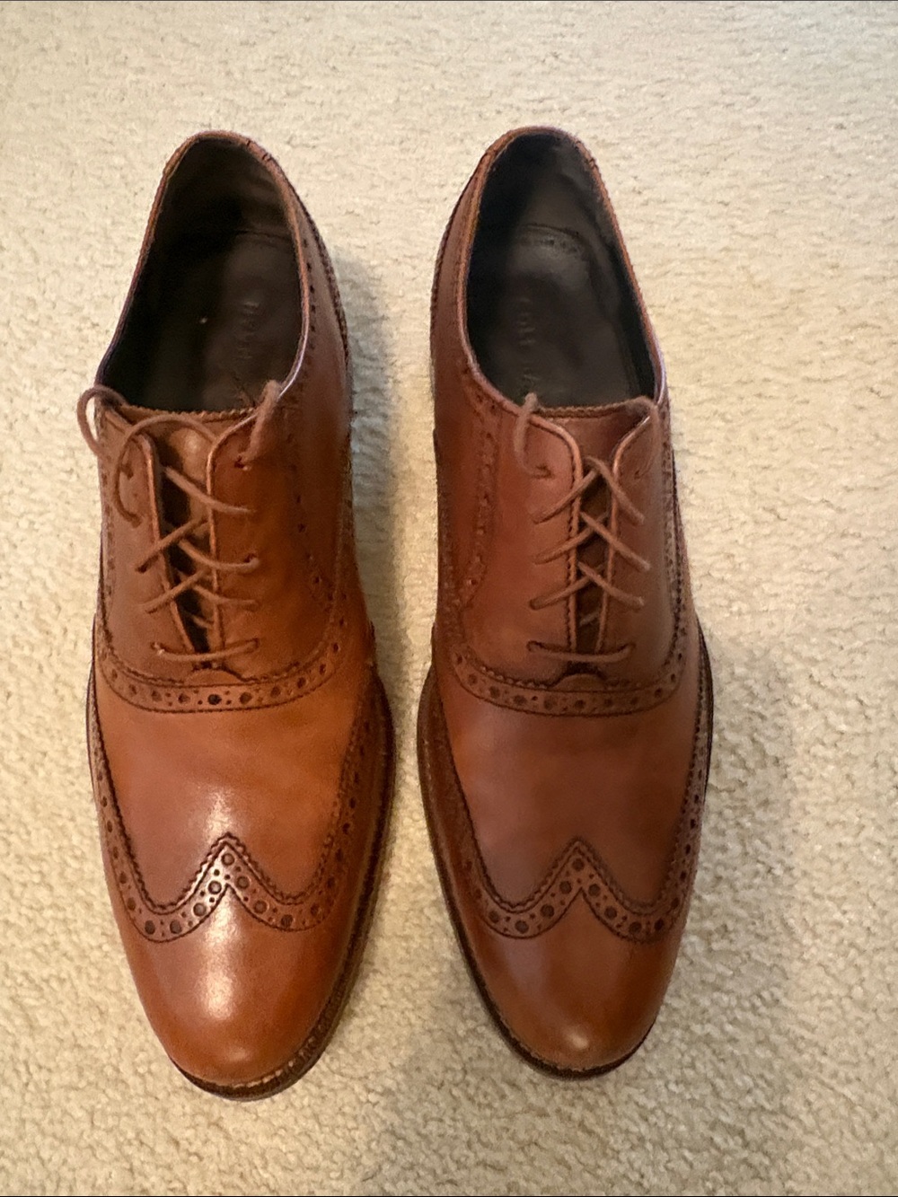 Cole Haan Brown Leather Wingtip Oxfords